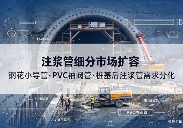 涟水注浆管细分市场扩容，隧道钢花小导管、PVC 袖阀管、桩基后注浆管需求分化